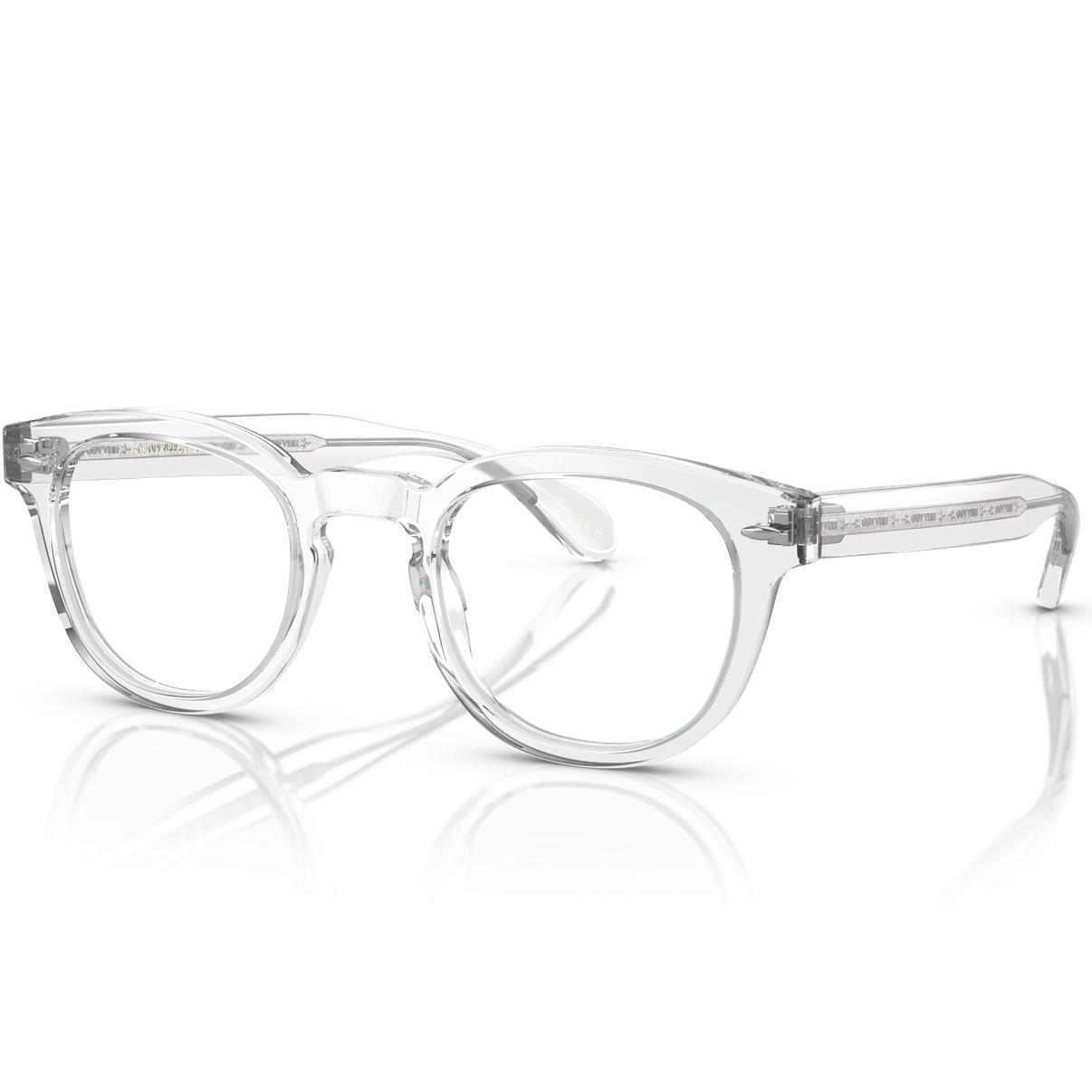 Lunettes de vue Oliver Peoples Sheldrake cristal blanc - vue de profil