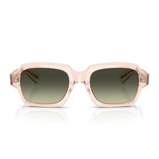 Lunettes de soleil Oliver Peoples Devaney 18K acétate rose cristal - vue de face