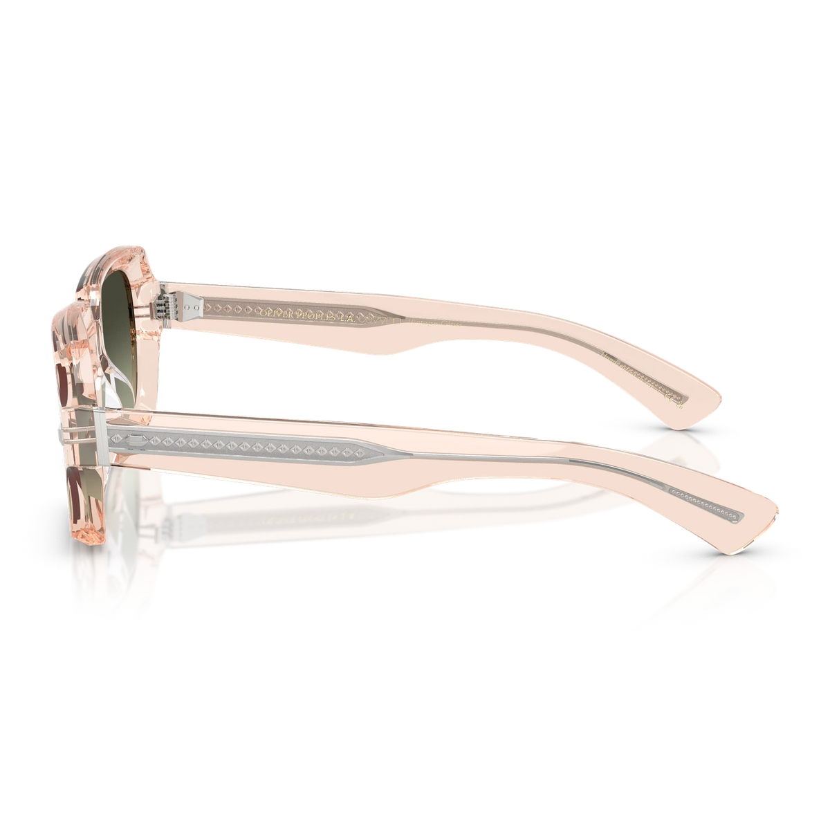 Lunettes de soleil Oliver Peoples Devaney 18K acétate rose cristal - vue de détail