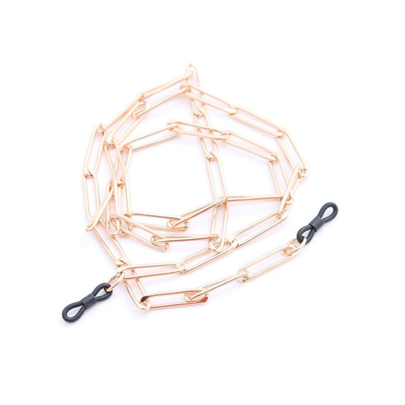 Chaine de lunettes Valrose rose dore