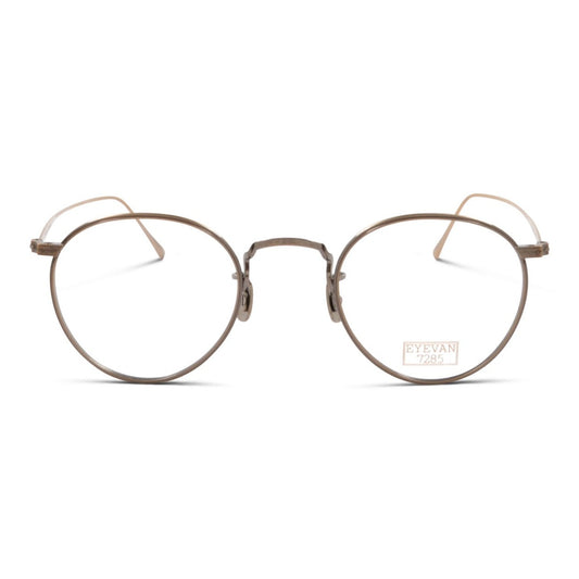 Lunettes de vue Eyevan 717D titane or brossé - vue de face