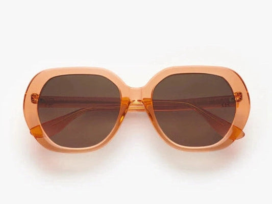 Lunettes de soleil Emmanuelle Khanh Orphée acétate orange - vue de face