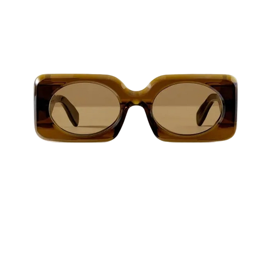 Lunettes de soleil Aude Hérouard Gisele acétate bronze café - vue de face