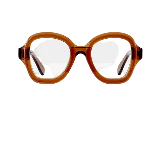 Lunettes de vue Aude Hérouard Rose acétate brun châtaigne
