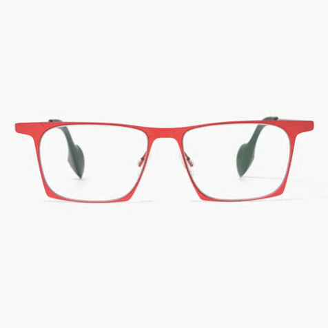 Lunettes de vue THEO Witsand métal rouge - vue de face