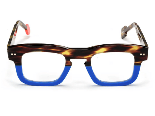 Lunettes de vue Sabine Be Be Swag XL acétate bleu et écaille - vue de face