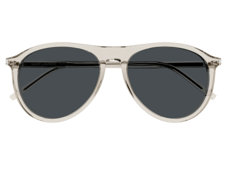 Lunettes de soleil Saint Laurent SL 667 acétate beige - vue de face
