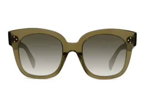 Lunettes de soleil Céline CL4002UN Triomphe acétate vert olive - vue de face