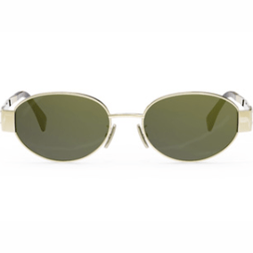 Lunettes de soleil Céline CL40235U Triomphe métal doré - vue de face