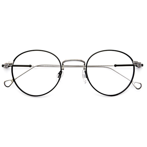 Lunettes de vue Anne et Valentin Bourdieu métal argent - vue de face