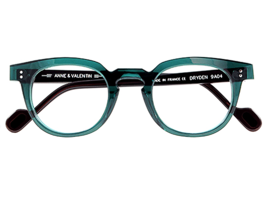 Lunettes de vue Anne et Valentin Dryden acétate bleu - vue de face