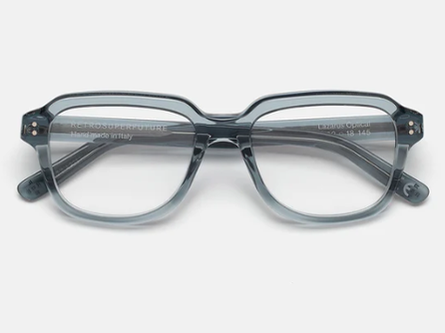 Lunettes de soleil Retrosuperfuture Lazarus acétate bleu clair transparent - vue de face