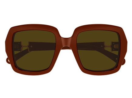Lunettes de soleil Chloé CH0301S acétate rouge - vue de face