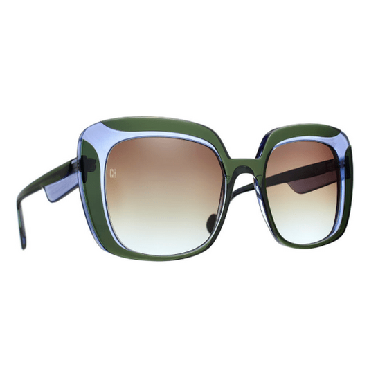 Lunettes de soleil Caroline Abram Ocilia acétate vert et bleu col.772