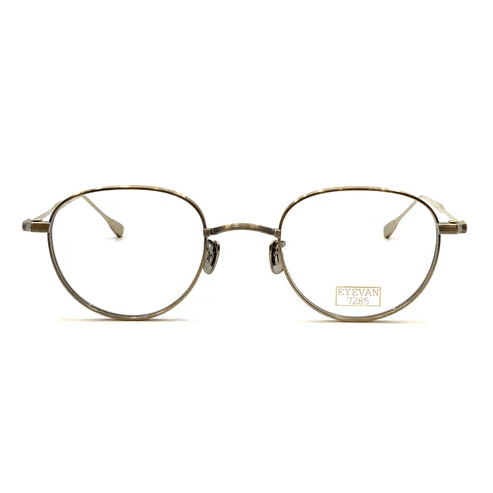 Lunettes de vue Eyevan 170 titane or brossé - vue de face