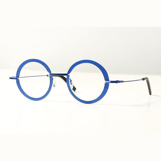 Lunettes de vue THEO Crunchy bleu - vue de profil