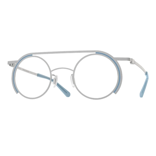 Lunettes de vue Gamine East Village acier argent et bleu