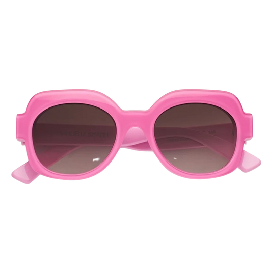 Lunettes de soleil Emmanuelle Khanh Satin acétate rose - vue de face