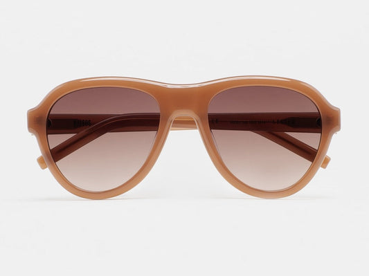 Lunettes de soleil Kaleos Lester acétate marron - vue de face