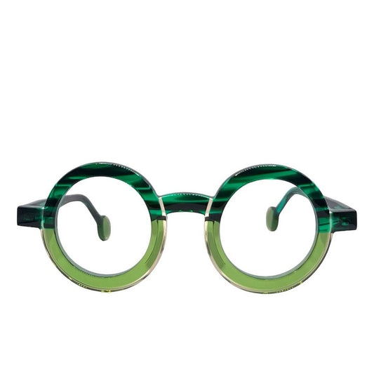 Lunettes de vue THEO Swaai acétate vert - vue de face