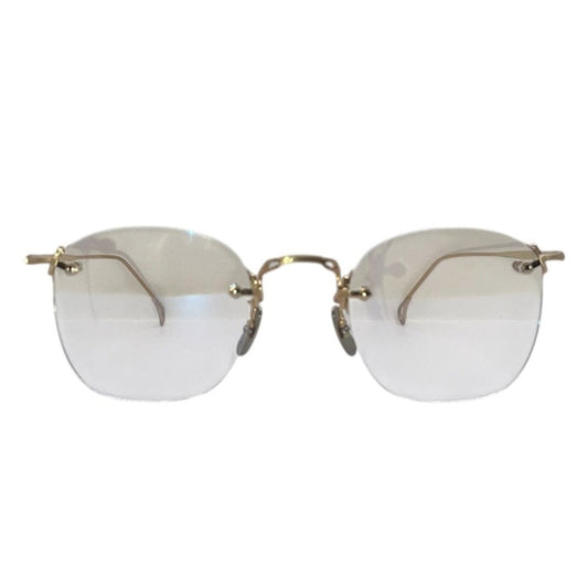 Lunettes de vue Yellow Plus Arnold titane doré - vue de face