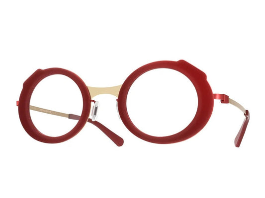 Lunettes de vue Gamine Nolita métal doré et rouge