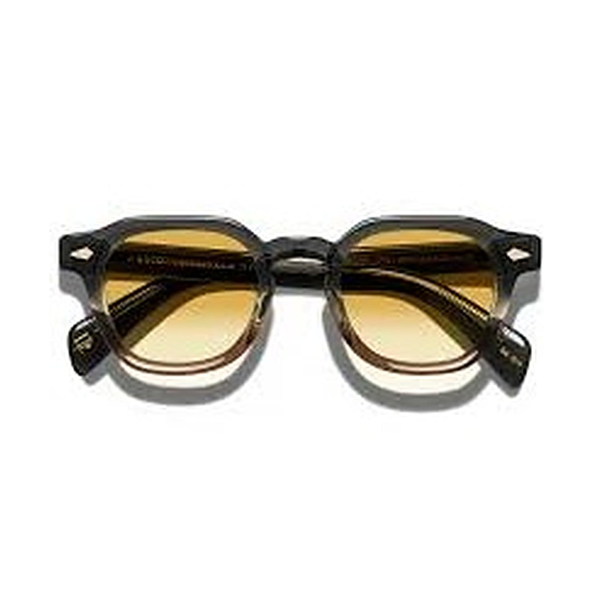 Lunettes de soleil Moscot Dolt acétate dégradé gris brun - vue de face
