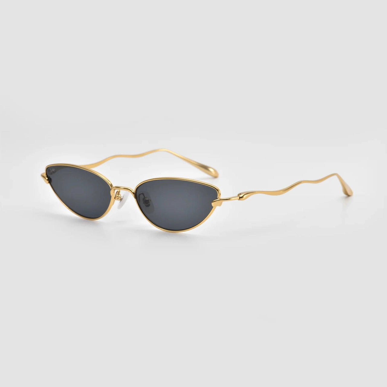 Lunettes de soleil For Art's Sake Lake métal doré plaqué or - vue de profil