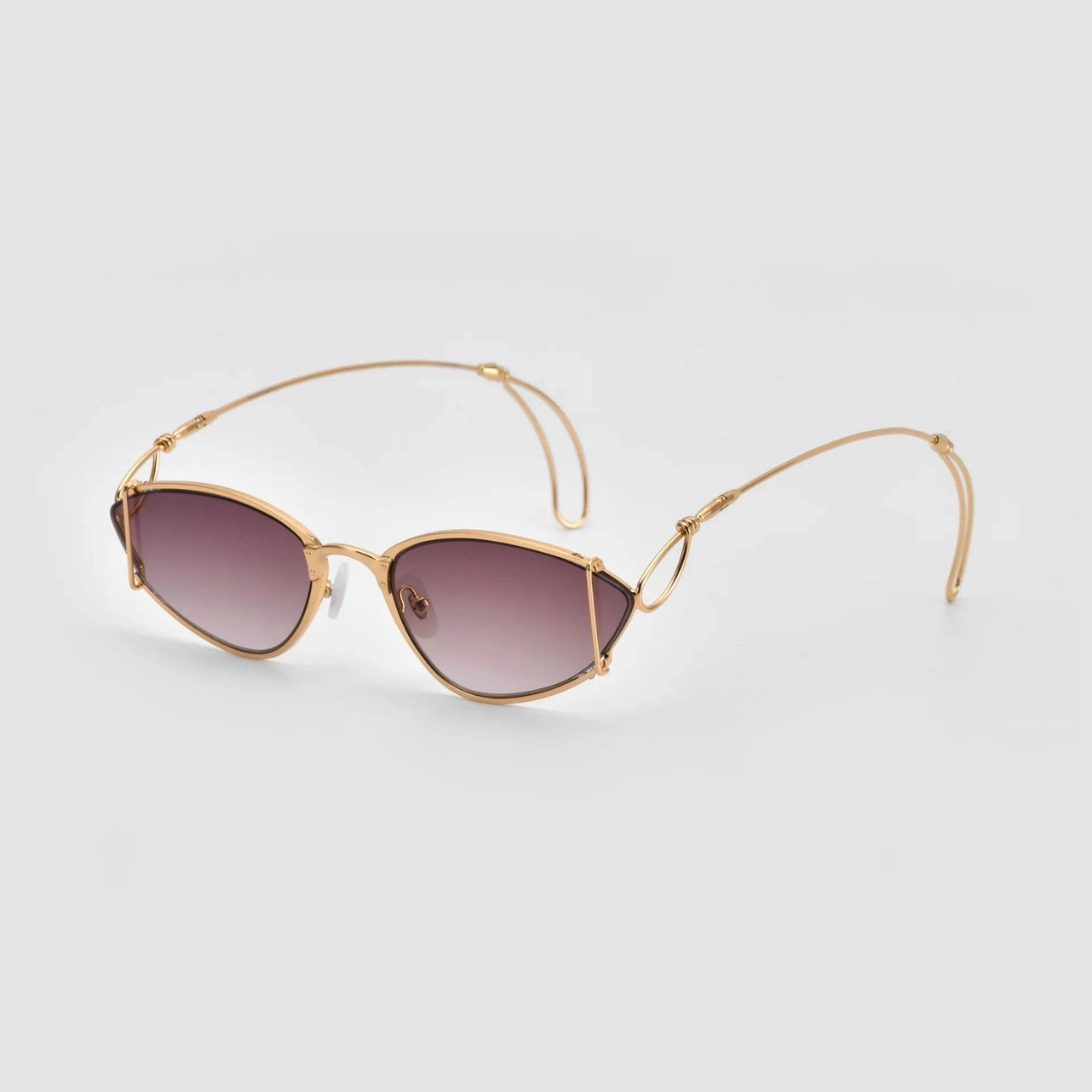 Lunettes de soleil For Art's Sake Ornate métal doré champagne - vue de profil