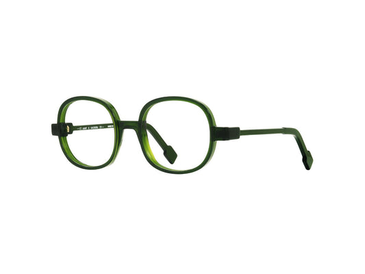 Lunettes de vue Anne et Valentin Type acétate vert - vue de profil