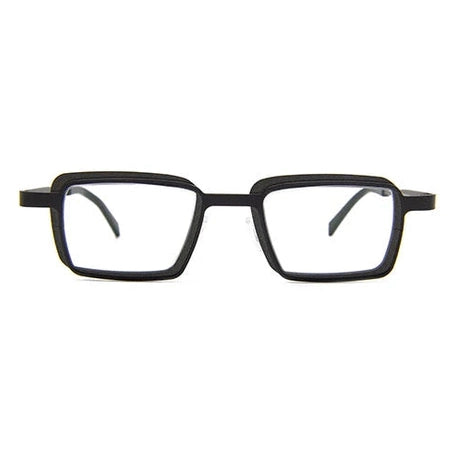 Lunettes de vue THEO Eye Witness YC titane noir - vue de face