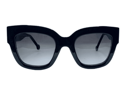 Lunettes de soleil Nathalie Blanc Zaza acétate noir - vue de face