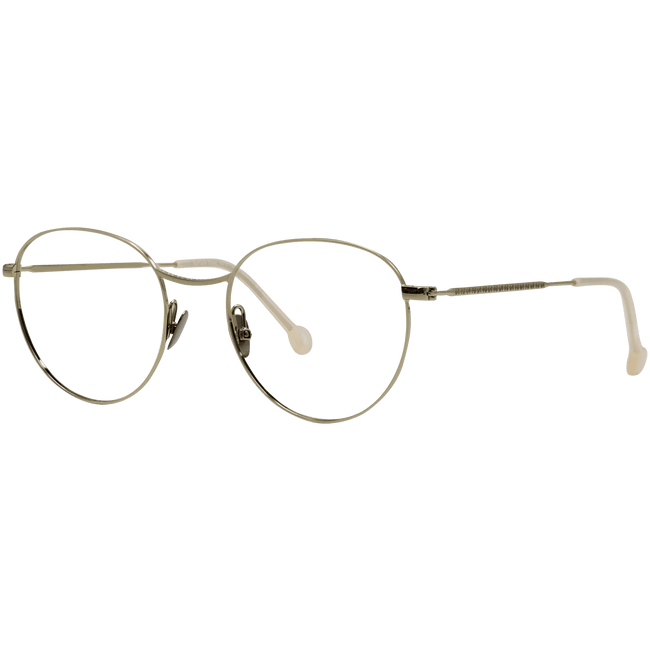 Lunettes de vue Nathalie Blanc Zoé or blanc ivoire - vue de profil