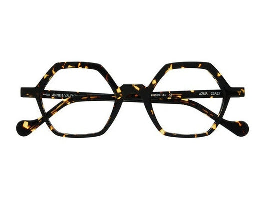 Lunettes de vue Anne et Valentin Azur 25A27 acétate écaille - vue de face