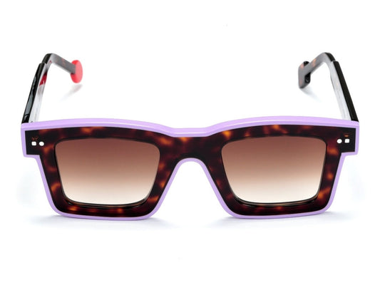 Lunettes de soleil Sabine Be Be Bobo Line Sun acétate écaille et violet - vue de face