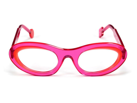 Lunettes de vue Sabine Be Be Love acétate rose et orange - vue de face