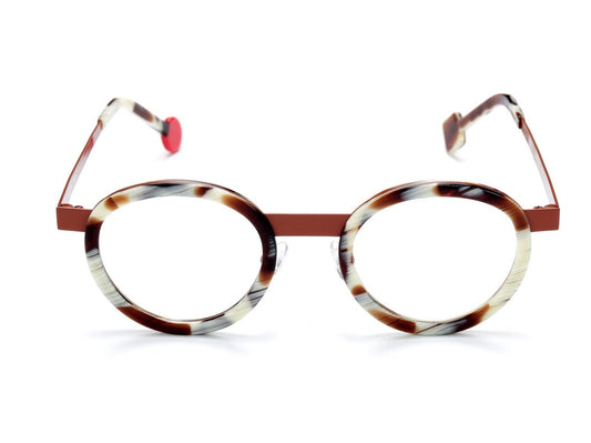 Lunettes de vue Sabine Be Be Lucky acétate corne et métal marron - vue de face