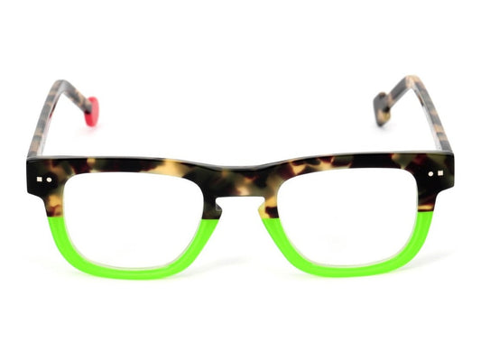 Lunettes de vue Sabine Be Be Swag acétate vert et écaille - vue de face