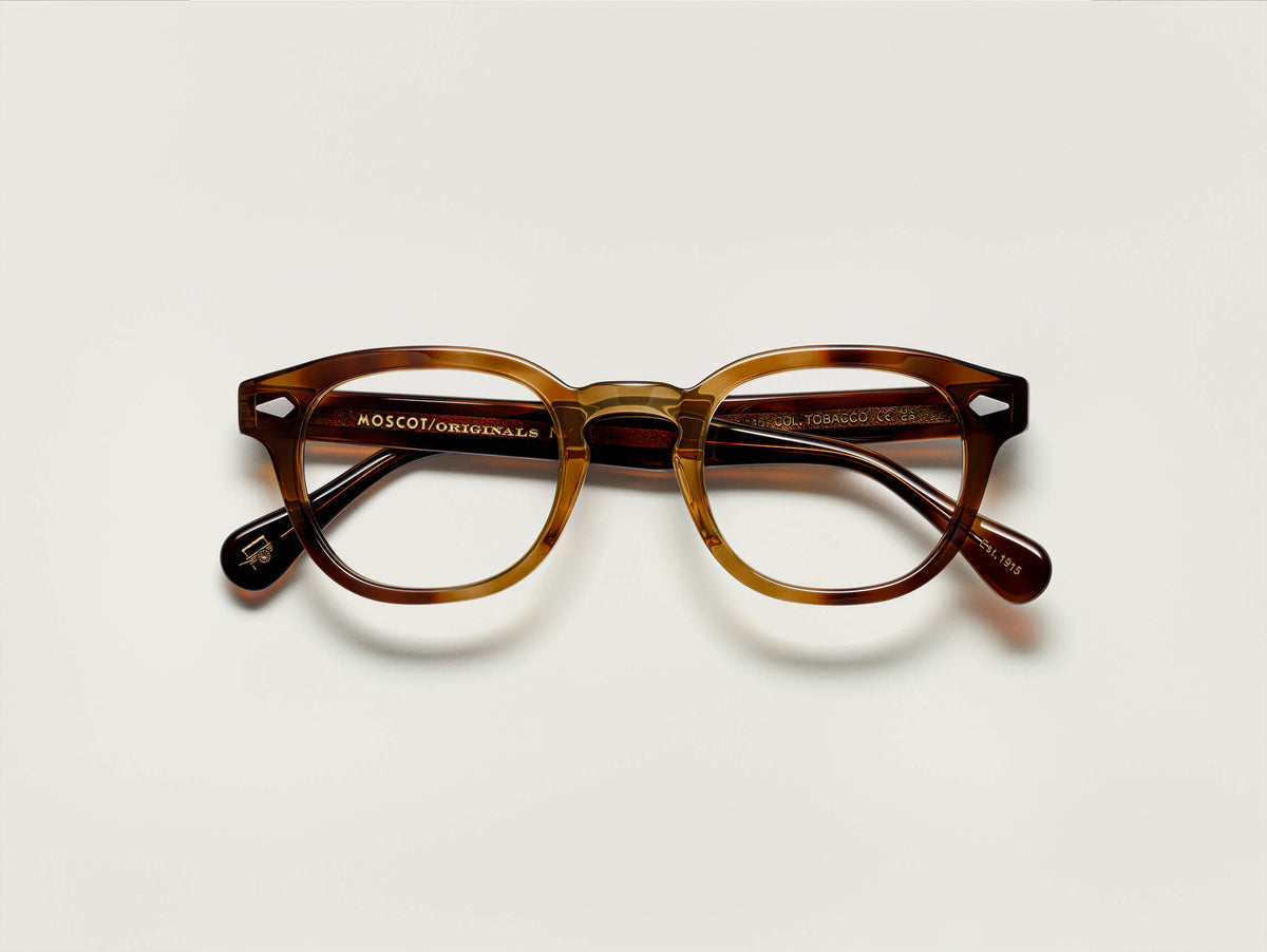 Moscot Lemtosh Tobacco - vue pliée de face (visuel officiel)