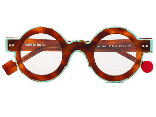 Lunettes de vue Sabine Be Pop Line acétate bleu et écaille - vue de face