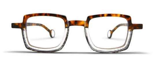 Lunettes de vue THEO Schaukel acétate écaille et noir