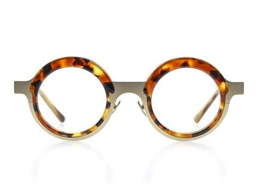 Lunettes de vue Shelter Taissia acétate écaille et métal doré - vue de face