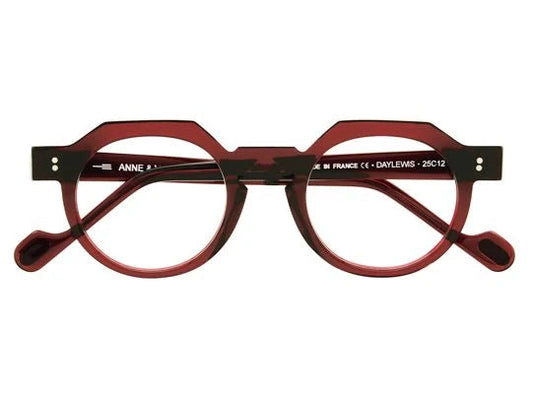 Lunettes de vue Anne et Valentin Daylewis acétate bordeaux - vue de face