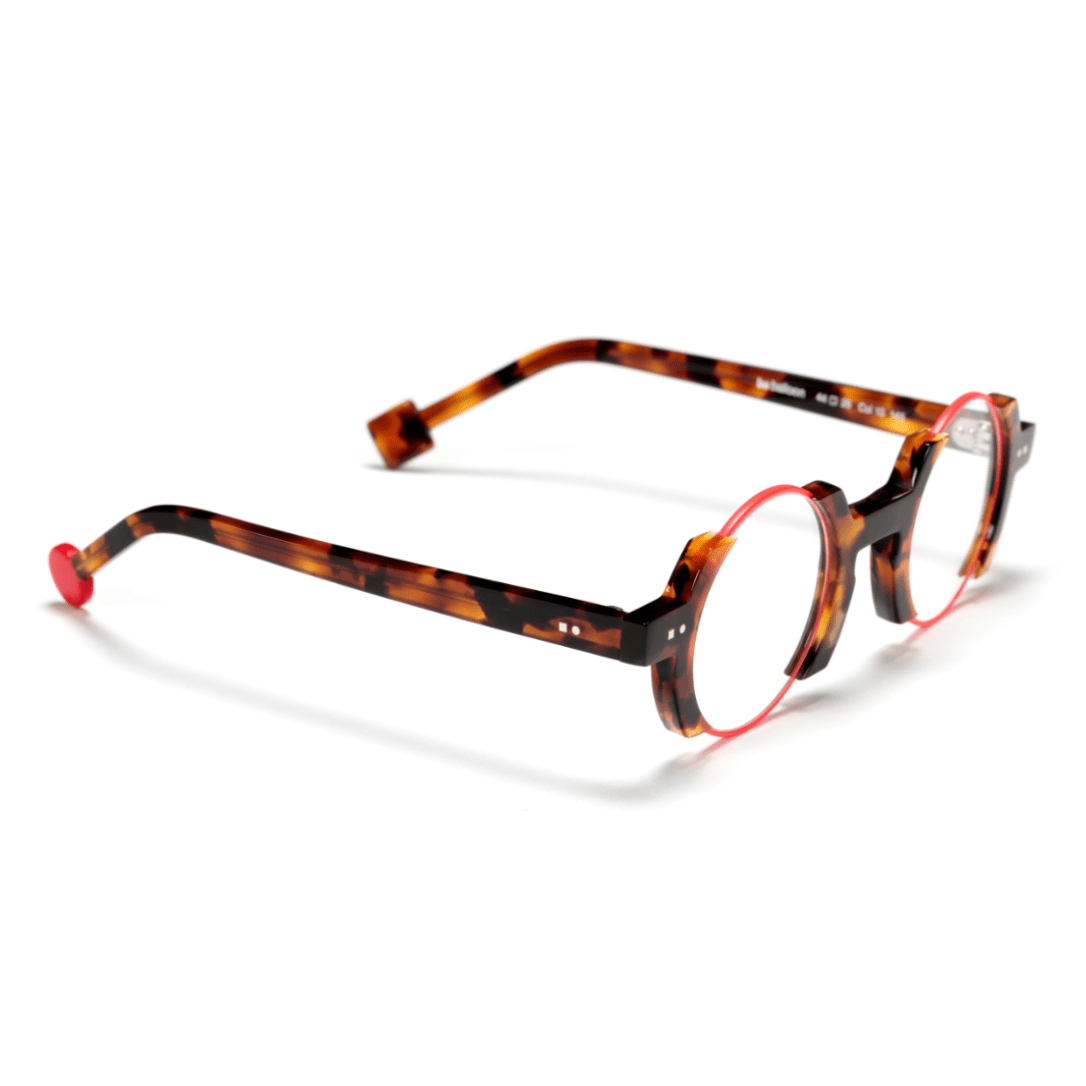 SABINE BE be balloon Ecaille Fauve Brillant / Orange Fluo Satin - Les Belles Lunettes