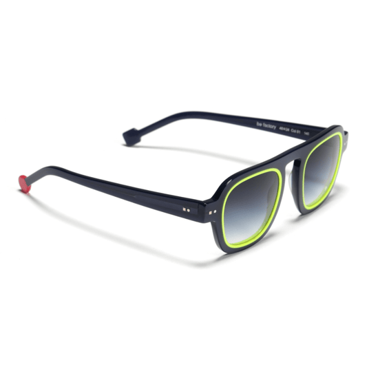 SABINE BE be factory Bleu Marine Brillant / Jaune Fluo Brillant - Les Belles Lunettes