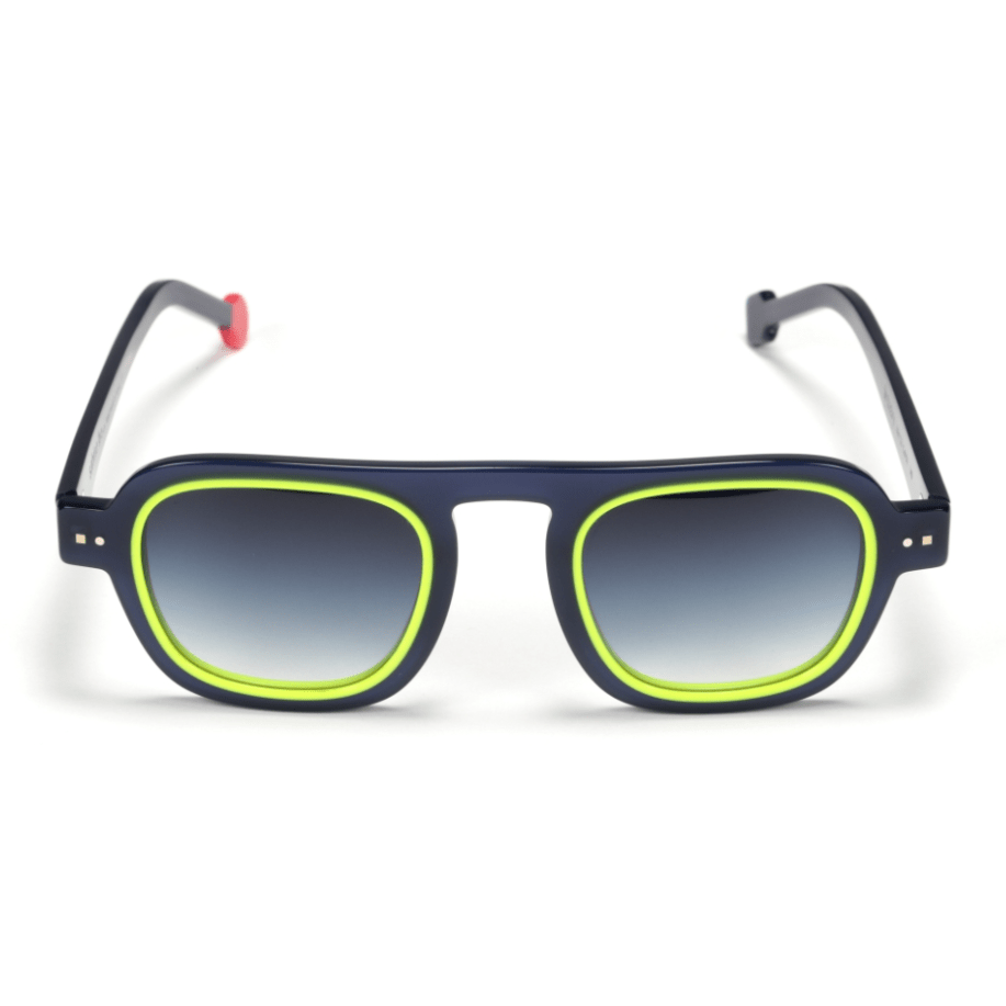 SABINE BE be factory Bleu Marine Brillant / Jaune Fluo Brillant - Les Belles Lunettes