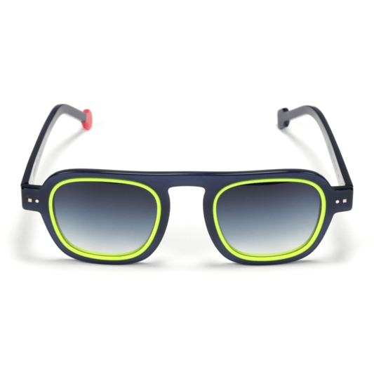 SABINE BE be factory Bleu Marine Brillant / Jaune Fluo Brillant - Les Belles Lunettes