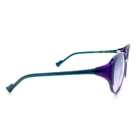 Lunettes de soleil Caroline Abram Alma violet et vert - vue de profil