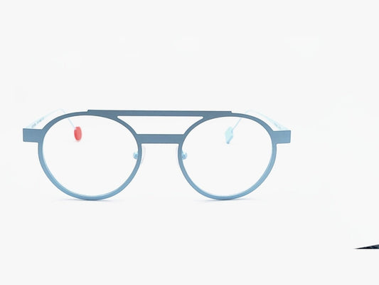 Lunettes de vue Sabine Be Be Casual métal bleu pastel - vue de face