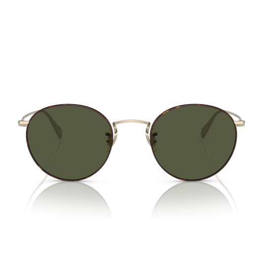 Lunettes de soleil Oliver Peoples Coleridge Sun métal doré et écaille - vue de face